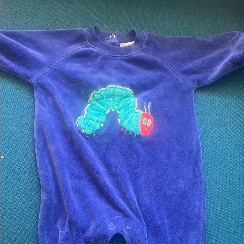 Carter's Blue One Piece with Colorful Caterpillar